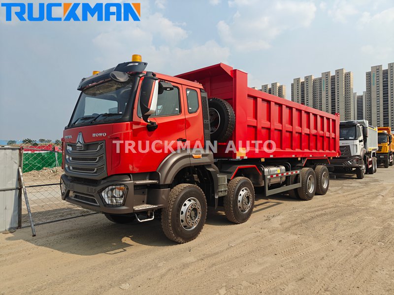 Brand New HOWO NX 12 Wheels Tipping Truck To Ghana  Customers in Ghana contacted us through their friends and wanted an 8x4 dump truck. After we established contact with the customer and understood his needs, we recommended HOWO NX 8x4 tipping truck to him. The customer felt that it could fully meet his needs. We sent him a quotation on the same day. After a simple bargaining, the customer quickly placed an order. Because the customer's friend had bought a fuel tanker truck from us before, he was very satisfied with our product quality and service attitude, so the customer also trusted us.