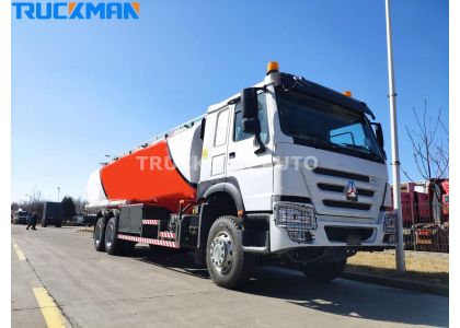 25000 Liter SINOTRUK HOWO 6x4 Fuel Tanker Truck For Nigeria