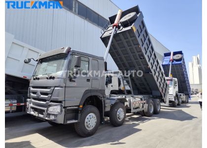 12 Wheels SINOTRUK HOWO 400HP Dump Truck For Guinea
