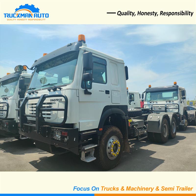 Heavy Duty SINOTRUK HOWO 10 Wheels 430HP Tractor Head For Transportation
