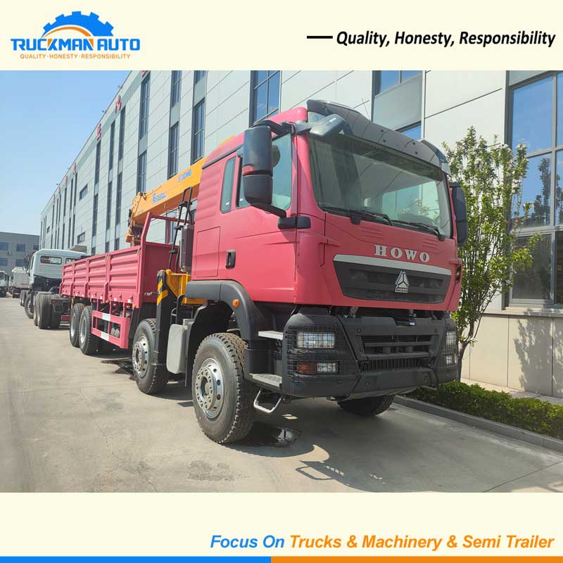 High Lifting Weight SINOTRUK HOWO TX 8X4 16 Tons GSQS400-5 Crane Truck For Cameroon