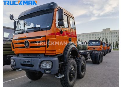 8x8 BEIBEN 420HP Cargo Truck Chassis For DRC