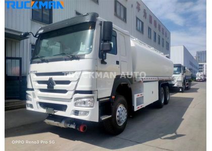 25000 Liters SINOTRUK HOWO 6x4 Fuel Tanker Truck For Rwanda