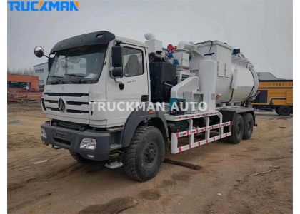 6x6 BEIBEN 12m3 Vacuum Suction Truck To Algeria