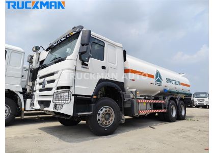 6x4 SINOTRUK HOWO 20000 Liters Fuel Tanker Truck To Burundi