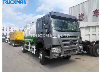 10m3 SINOTRUK 4x2 Vacuum Sewage Truck To Tanzania