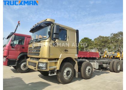 12 Wheels SHACMAN F3000 400HP Cargo Truck Chassis To Uganda