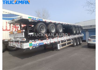 3 Axles 60 Tons Container Flatbed Trailer To Angola 