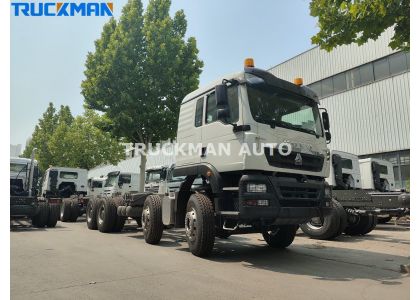 12 Wheels Van Truck SINOTRUK HOWO TX 8x4 380HP Cargo Truck Chassis To South Sudan