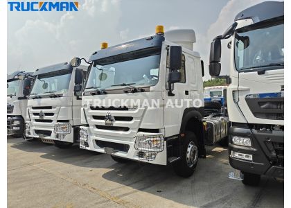 SINO TRUCK HOWO 6X4 430HP Trailer Truck With Air Deflector For Guinea