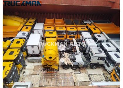 7pcs SHACMAN X3000 Concrete Mixer Truck And 15pcs SHACMAN Dump Truck And 5pcs HYUNDAI Excavator For Uruguay