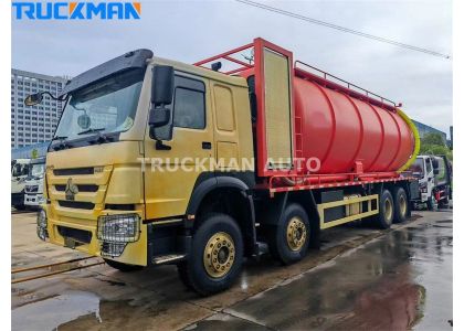 Brand New SINOTRUK HOWO 12 Wheels 30000 Liters Sewage Treatment Truck For Senegal