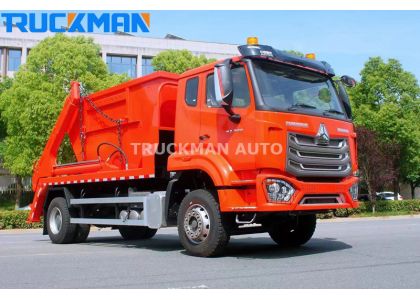 HOWO NX 6 Wheels 8 CBM Swing-Arm Garbage Truck To Gabon