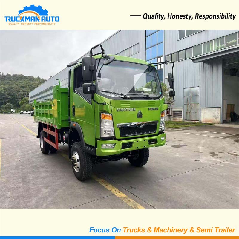 SINOTRUK HOMAN 4x4 5 Tons 6 Wheels Dumper Truck For Nicaragua