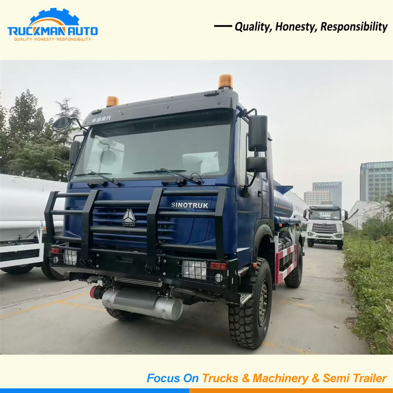 HOWO 4X4 All Wheel Drive 290HP 12000L Fuel Tank Truck For Lvory Coast